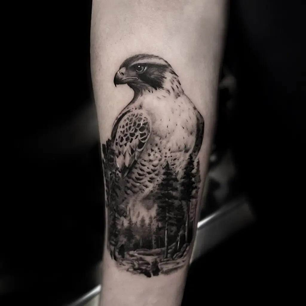 tatuagem de aguia realista