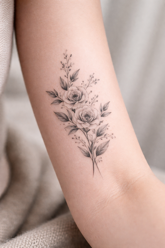 tatuagem delicada com muitos detalhes